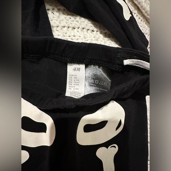 H&M Skeleton 2 Piece Outfit Size -9 Months - Picture 5 of 11